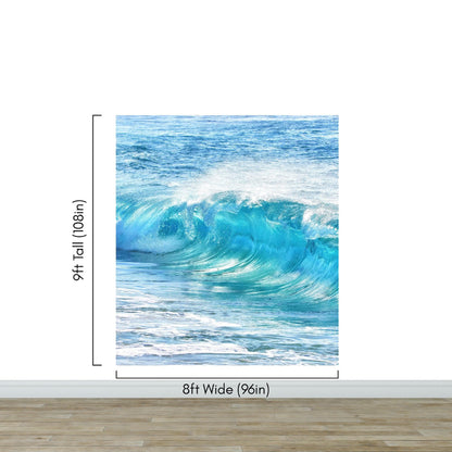 Turquoise Ocean Wave Wallpaper. Surf Ocean Wave Wall Mural. #6924
