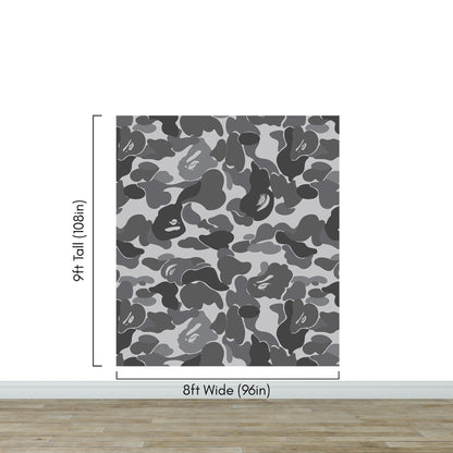 Bape Camo Wallpaper Mural. Grey Camo Streetwear Hype Beast Aesthetics. #6901