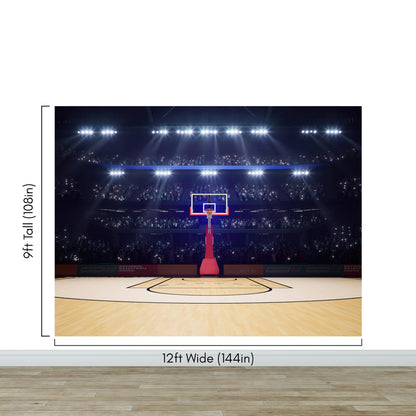 Basketball Court Stadium Wallpaper Mural. #7013