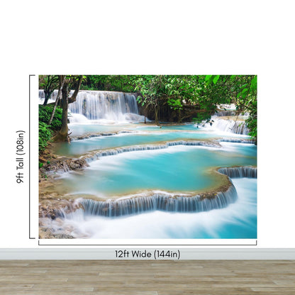 Kuang Si Thailand Waterfall Wallpaper Mural. #6041