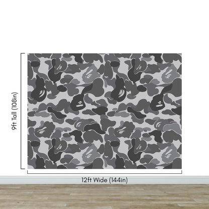 Bape Camo Wallpaper Mural. Grey Camo Streetwear Hype Beast Aesthetics. #6901