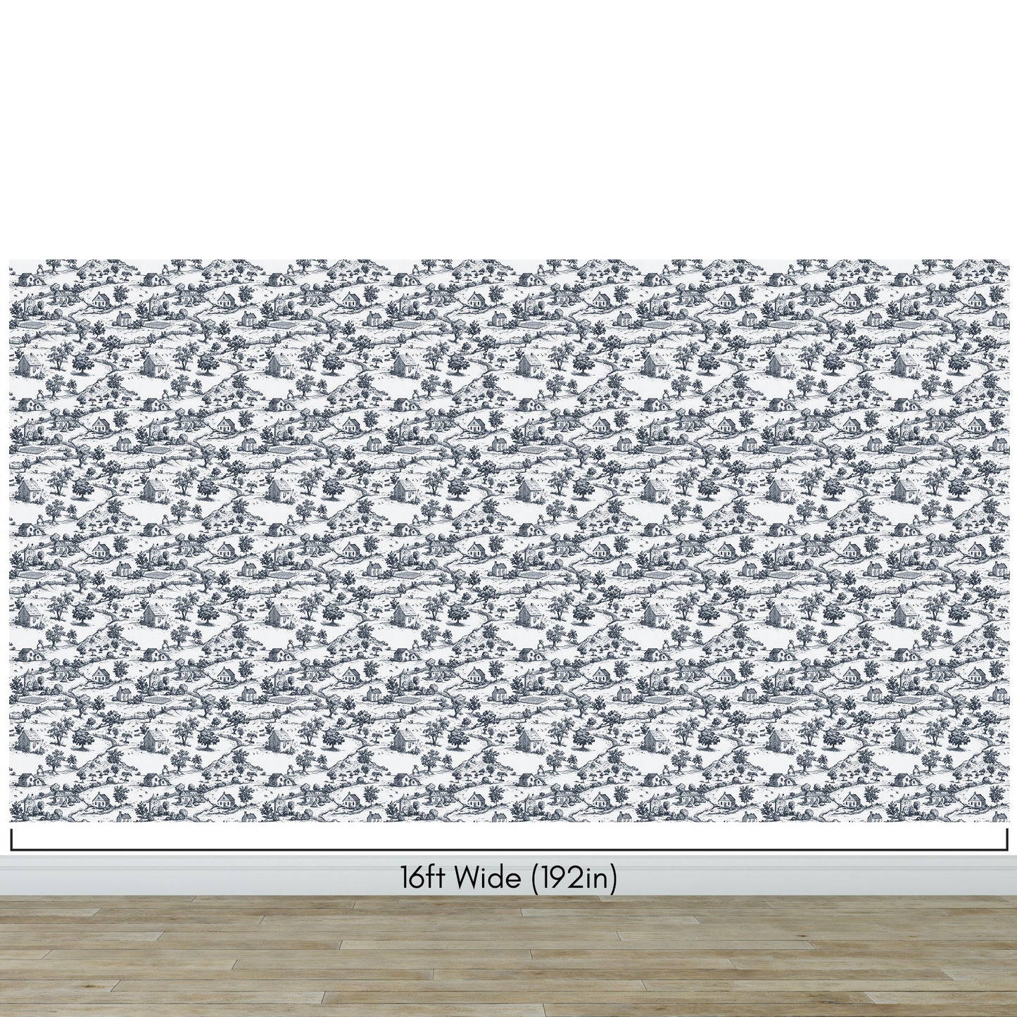 Rustic Wallpaper Peel and Stick Wall Mural. Countryside Motif Wall Decor. #6729