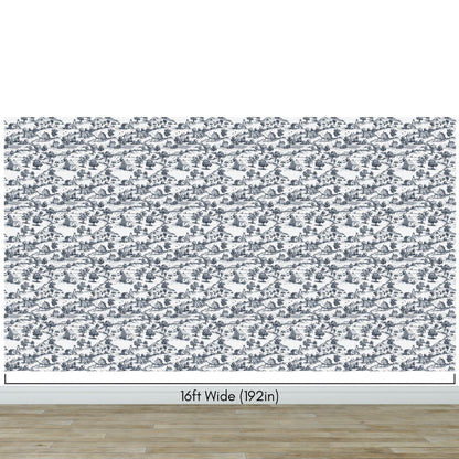 Rustic Wallpaper Peel and Stick Wall Mural. Countryside Motif Wall Decor. #6729
