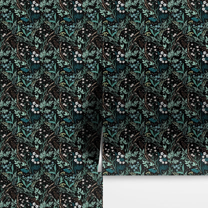 Green Fern Floral Botanical Pattern Wallpaper. #6685