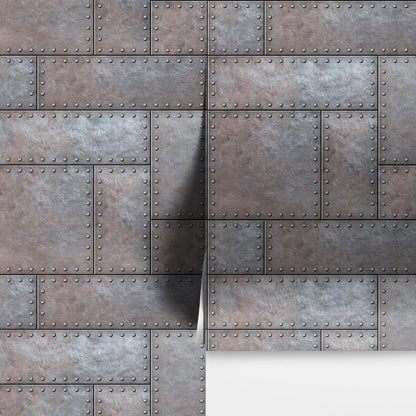 Modern Urban Wallpaper Decor. Metal Steel 3D Wall Mural. #6740