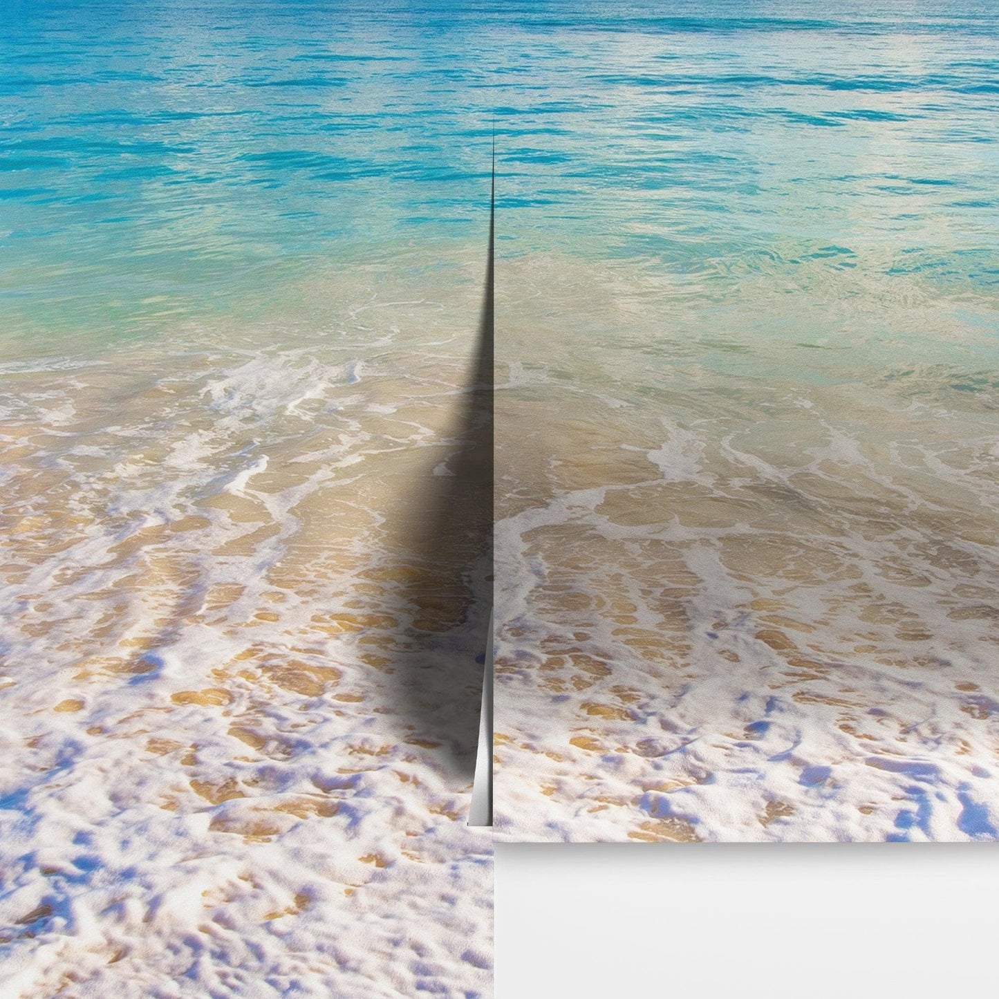 Ocean Beach Shore Wallpaper Mural. Tropical Theme Wall Decor. #6770