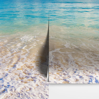 Ocean Beach Shore Wallpaper Mural. Tropical Theme Wall Decor. #6770