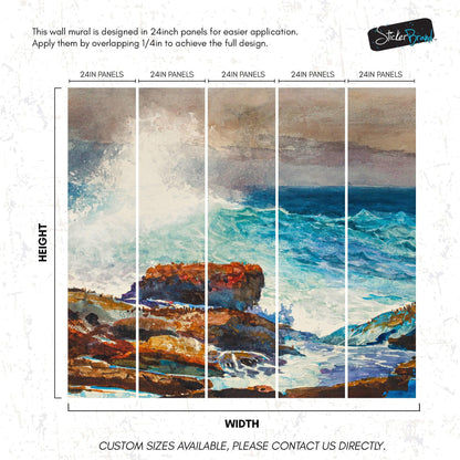 Incoming Tide by Winslow Homer Wall Mural. #6946