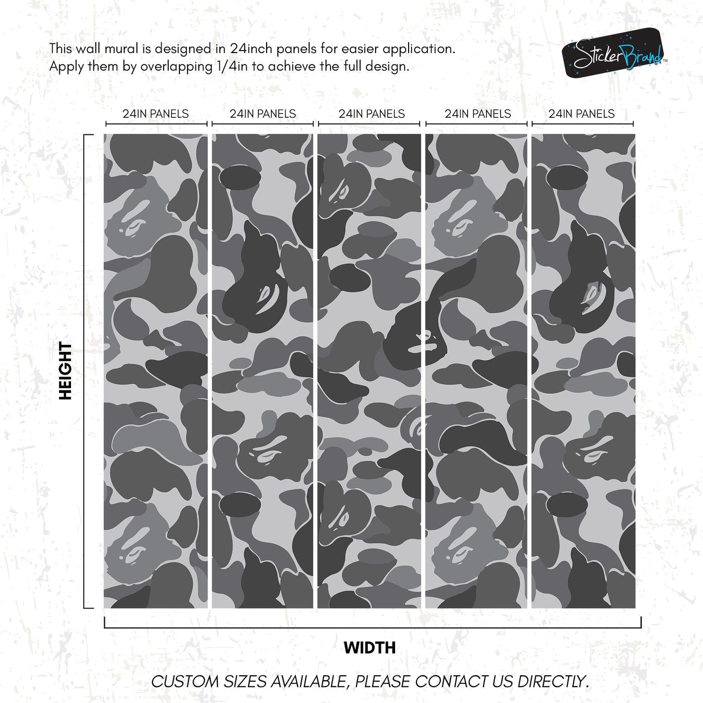 Bape Camo Wallpaper Mural. Grey Camo Streetwear Hype Beast Aesthetics. #6901
