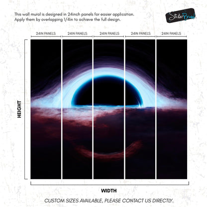 Black Hole Wall Mural – Interstellar Space Sci-Fi Wallpaper. #6919