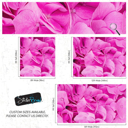 Pink Flowers Floral Wallpaper Mural. #6776