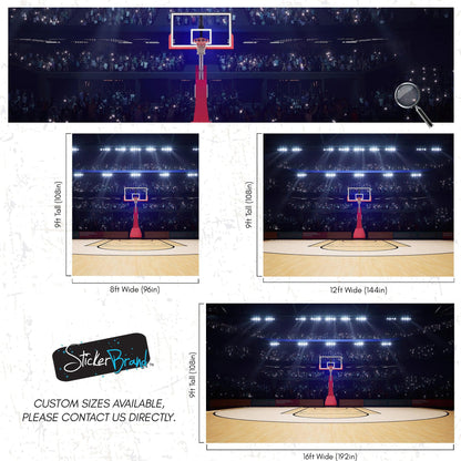 Basketball Court Stadium Wallpaper Mural. #7013