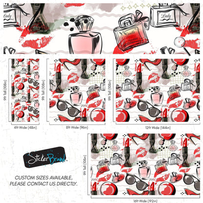 Fashion Cosmetic Make-up Peel and Stick Wallpaper | Removable Wall Mural #6214