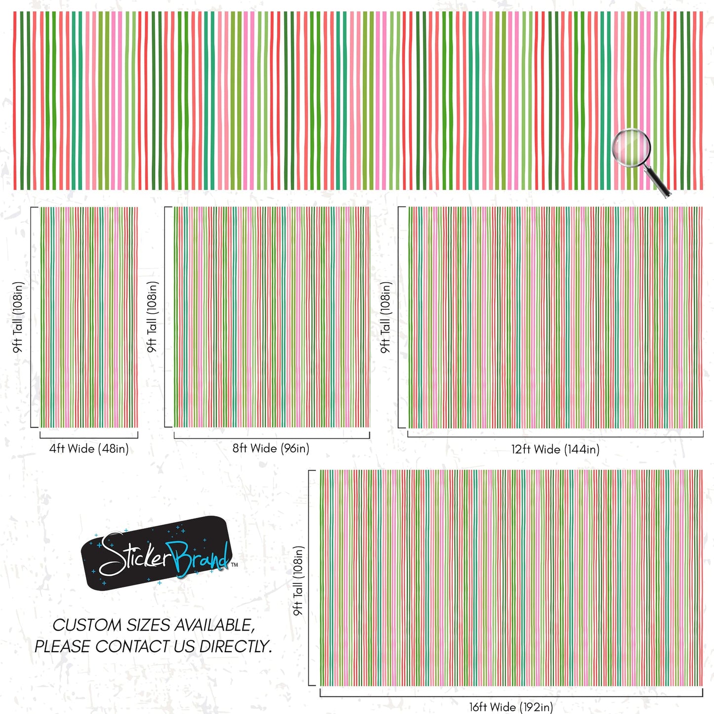 Color Vertical Stripes Pattern Wallpaper Mural. #7034