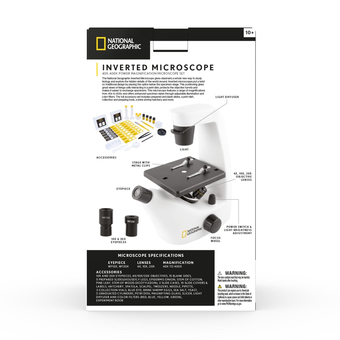 40x-400x Inverted Microscope