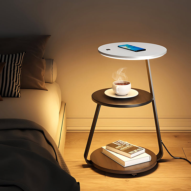 Smart Nightstand With Wireless Charger & Night Light, view 2