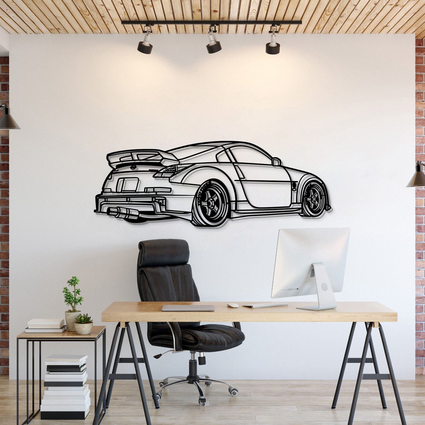 350z Perspective Metal Car Wall Art - MT1178
