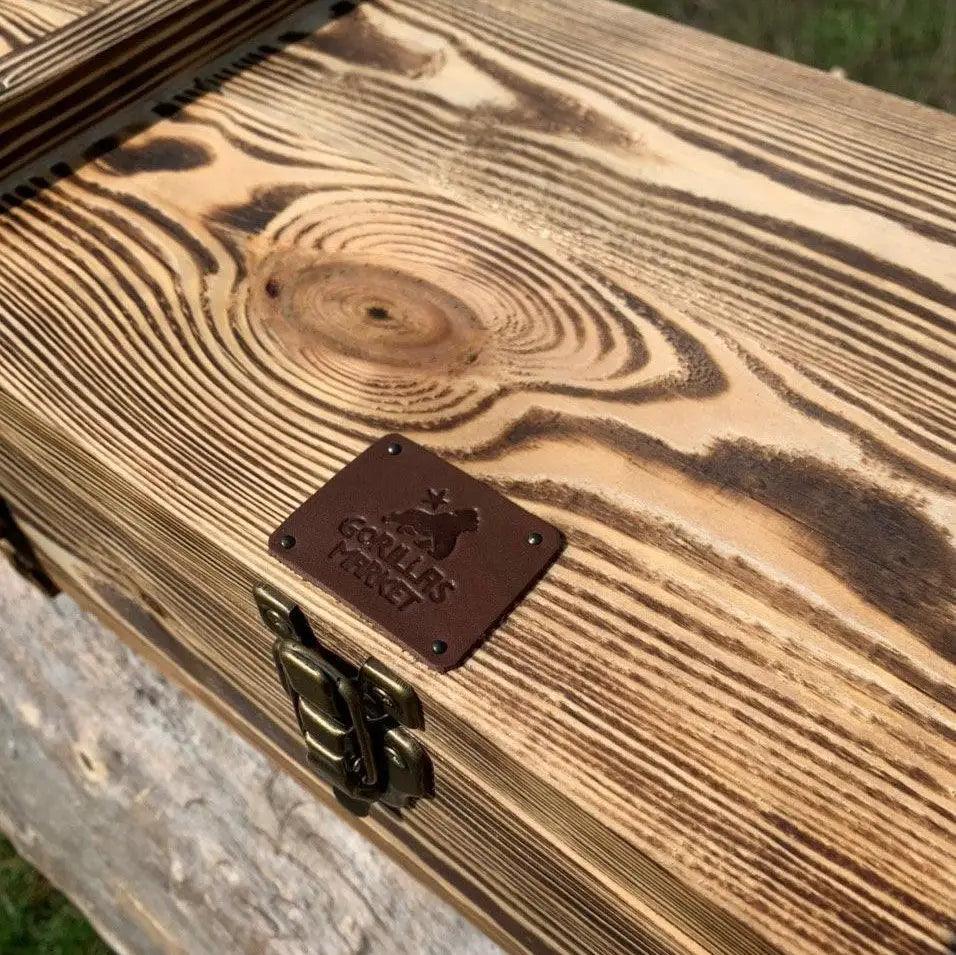 "Knight" Outdoor BBQ Skewers Set In a Wooden Case, 17 items