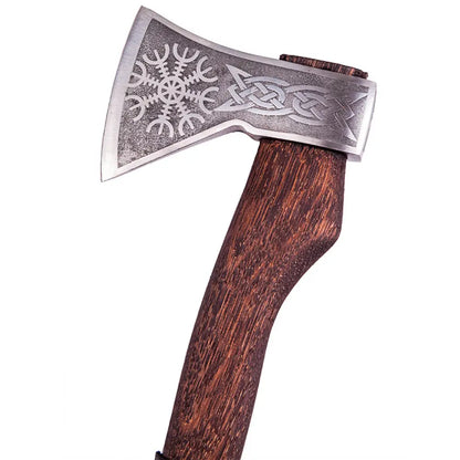 “Warrior" Camping Equipment Gift Set Hatchet Tools in a Wooden Case, 3 items