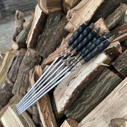 "Jotun" BBQ Tools Skewers Set in a Wooden Case, 32 items
