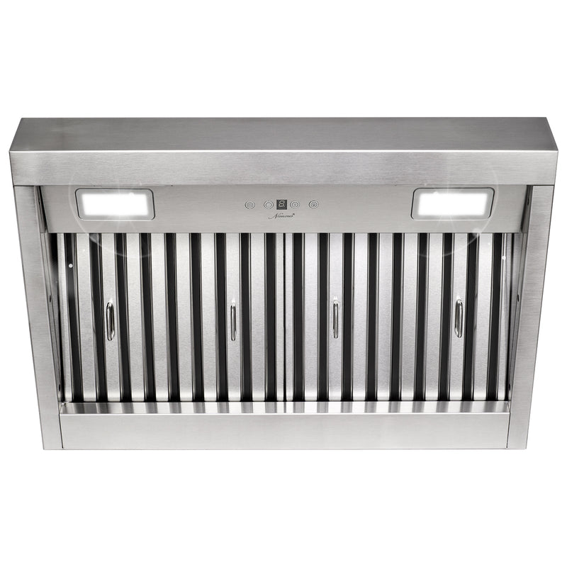 30“ Range Hood Insert, Ultra Quiet Stainless Steel 6" Ducted with 600 CFM Powerful Suction-NX-19IL-30