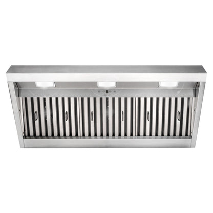 42" Range Hood Insert, Ultra Quiet Stainless Steel 8" Ducted with 1200 CFM Powerful Suction-NX-19IL-42
