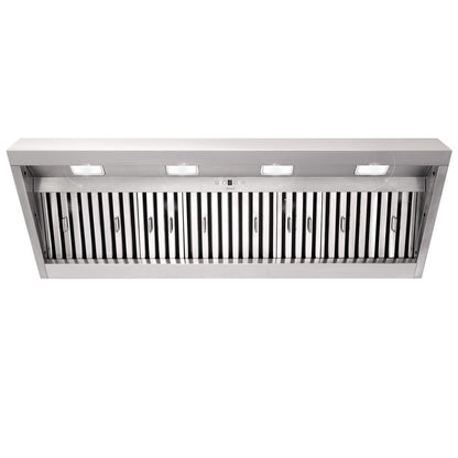 54" Range Hood Insert, Ultra Quiet Stainless Steel 8" Ducted with 1200 CFM Powerful Suction-NX-19IL-54