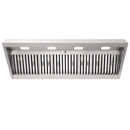 54" Range Hood Insert, Ultra Quiet Stainless Steel 8" Ducted with 1200 CFM Powerful Suction-NX-19IL-54