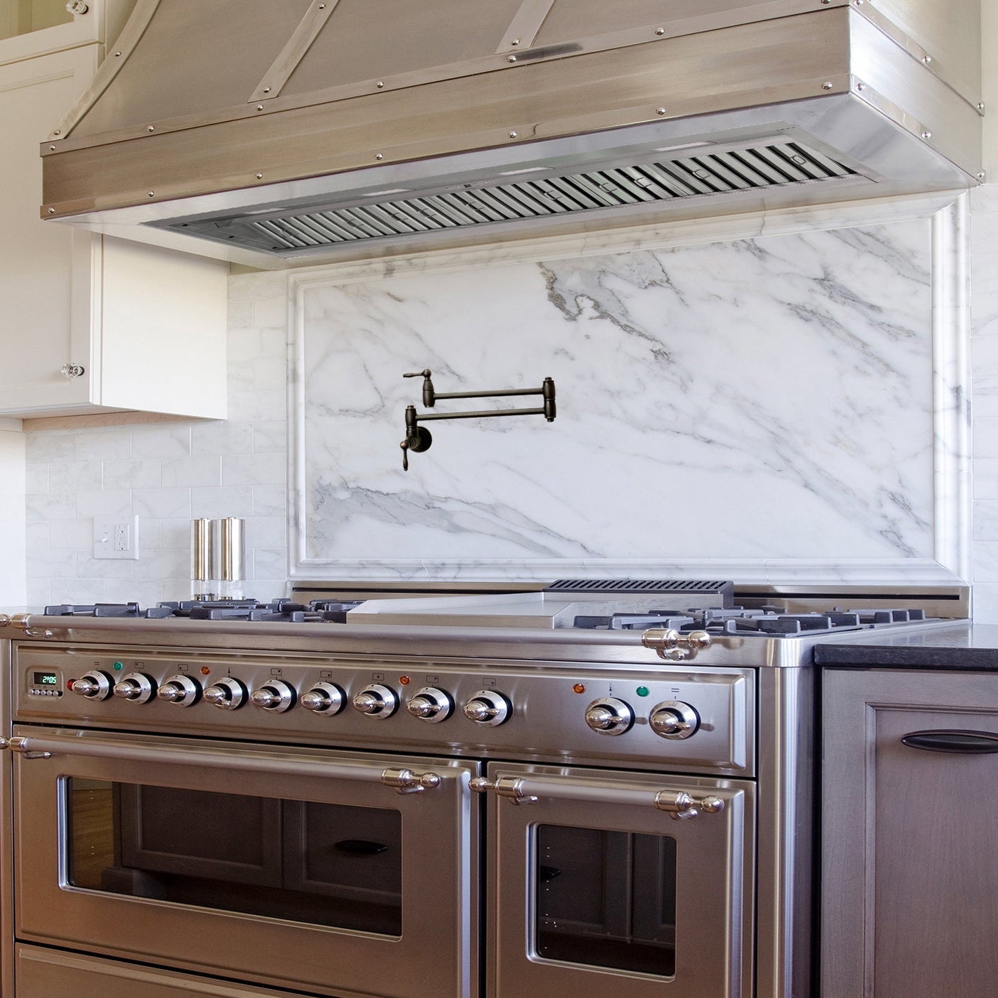 54" Range Hood Insert, Ultra Quiet Stainless Steel 8" Ducted with 1200 CFM Powerful Suction-NX-19IL-54