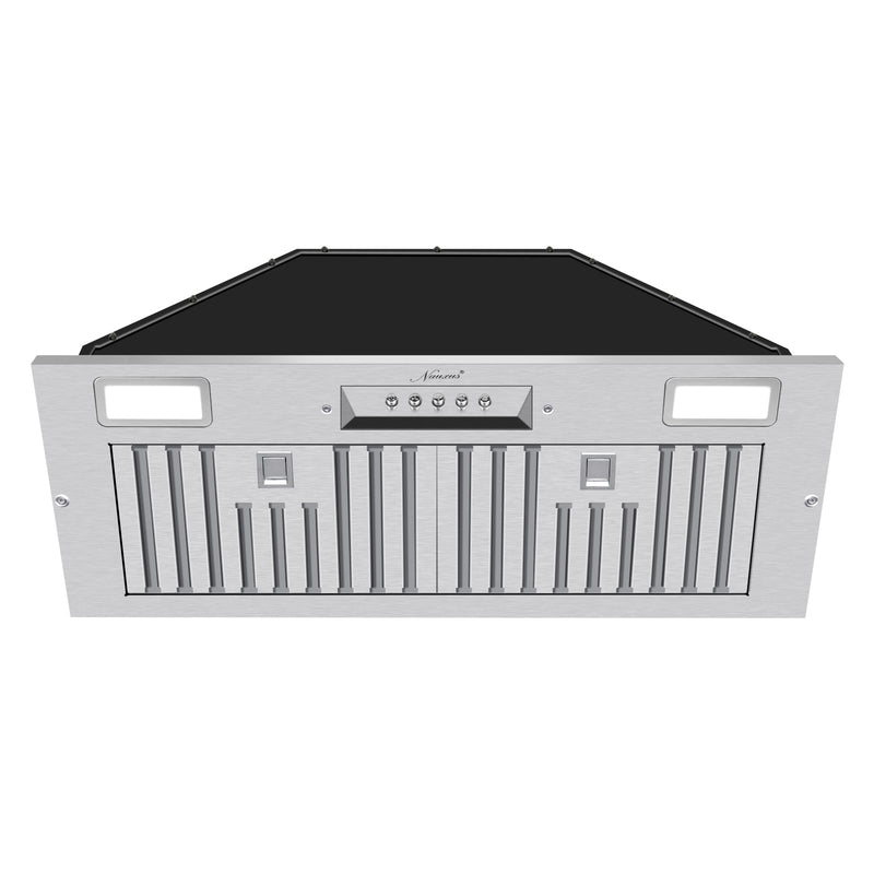 30" Range Hood Insert, 600 CFM Built-in Stainless Steel Kitchen Hood with LED Lights