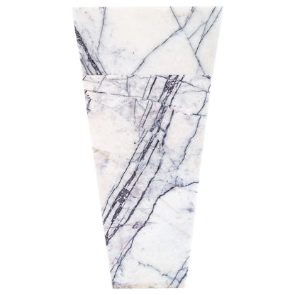 Natural Stone New York White Marble Pedestal Cone Shaped Sink Polished (W)16" (L)16" (H)36"