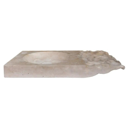 GMSTONE Travertine Light Beige Vessel Bathroom Sink 21-4x18 Inch Countertop