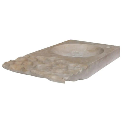 GMSTONE Travertine Light Beige Vessel Bathroom Sink 21-4x18 Inch Countertop
