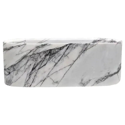 Polished Marble Hand Carved Freestanding Bathtub 32 x 73 x 24