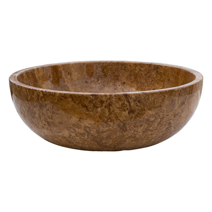 Noce Brown Travertine Natural Stone Above-vanity Bathroom Sink Polished (D)16" (H)6"-READY TO SHIP