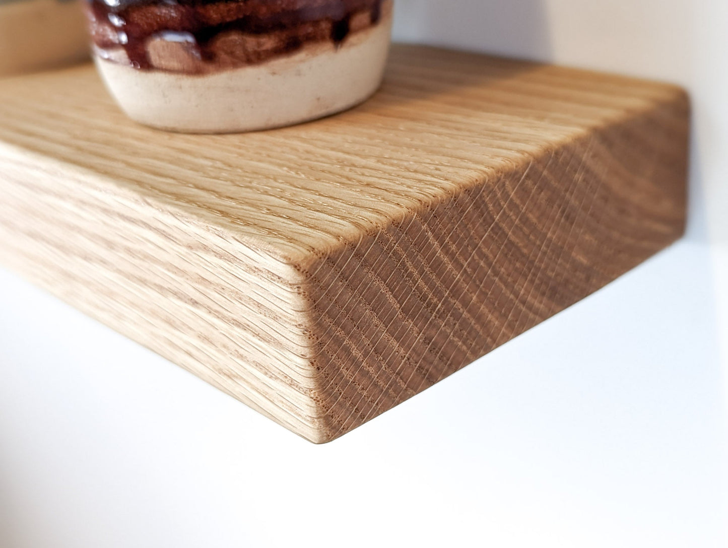 Thick Oak Floating Shelf in 6" to 10" lengths