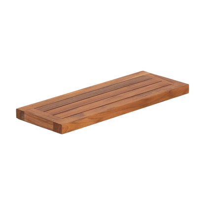 Oiled Teak Framed Floating Shelf - 24"