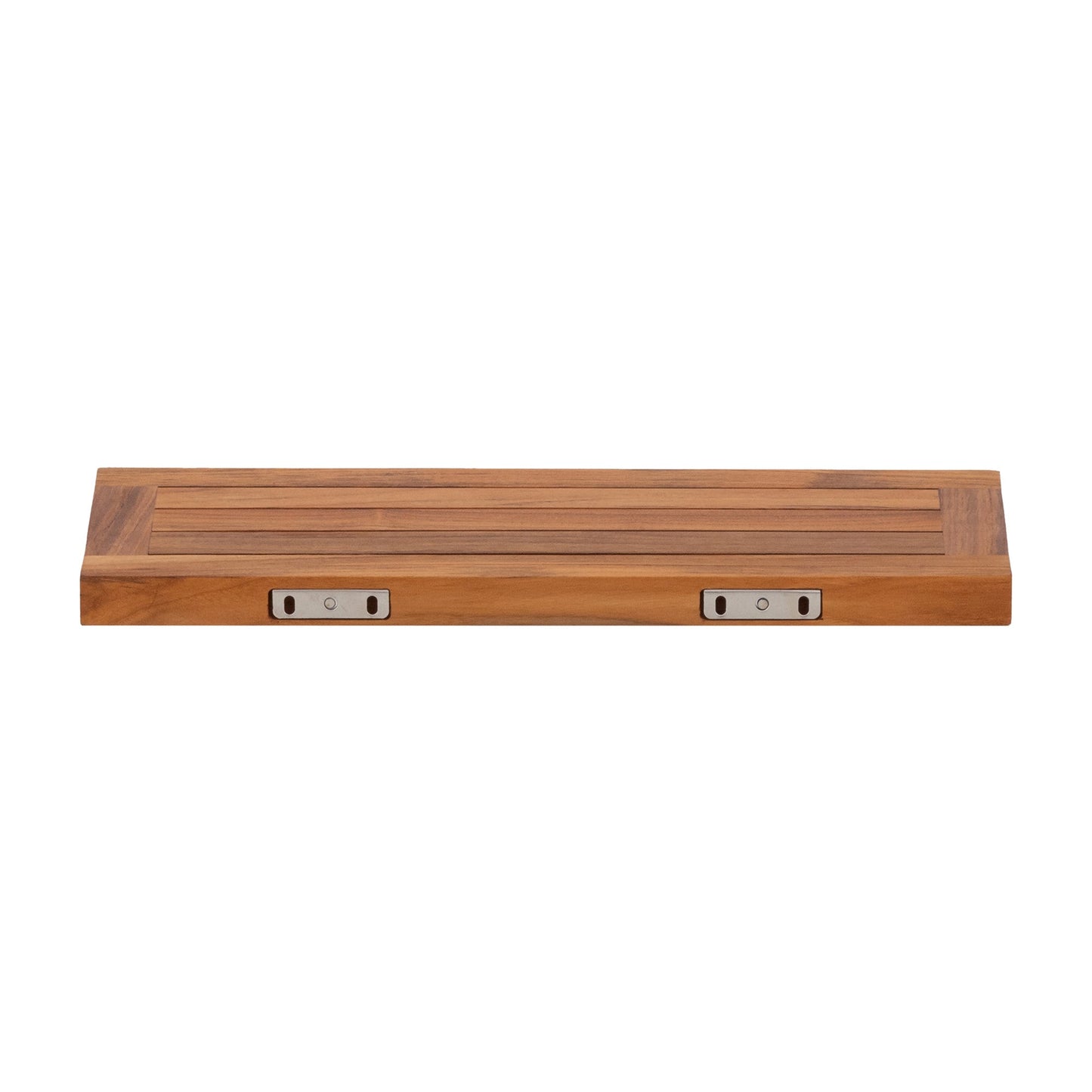 Oiled Teak Framed Floating Shelf - 24"