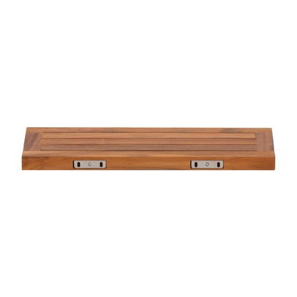 Oiled Teak Framed Floating Shelf - 24"