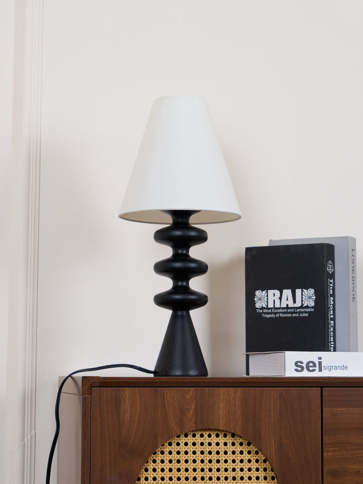 Ondelle Sculpted Wood Table Lamp