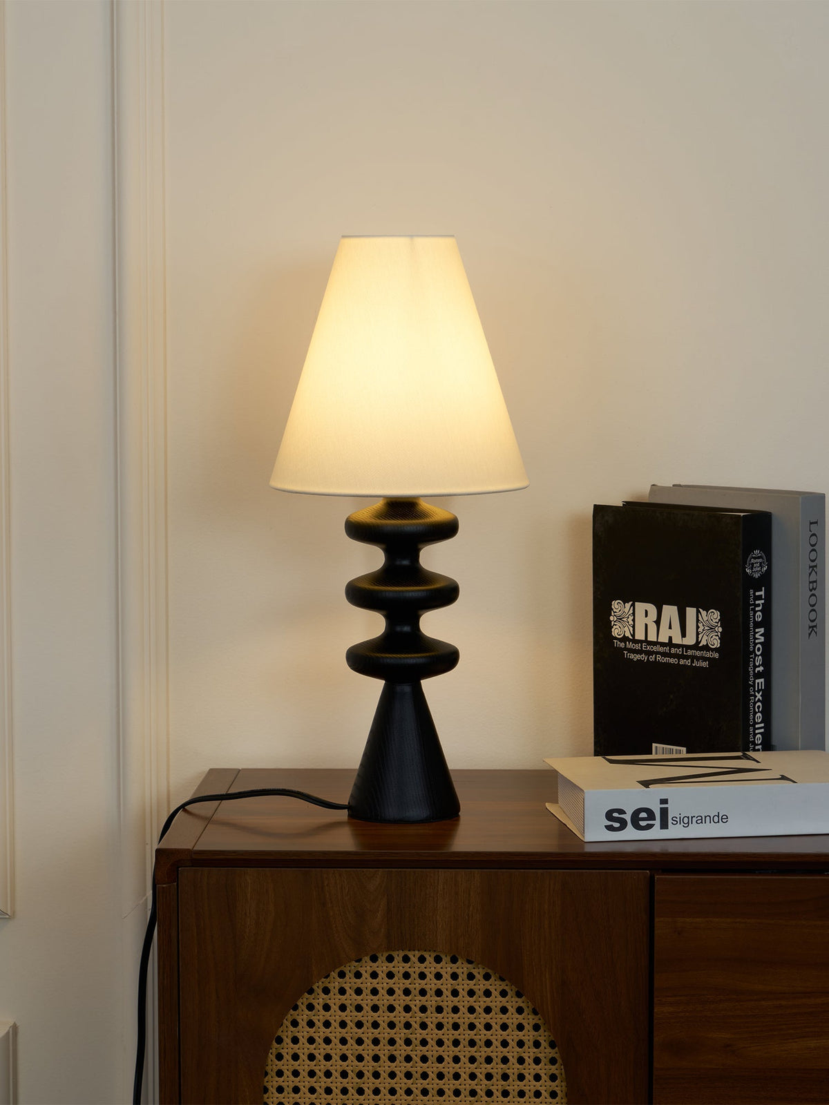 Ondelle Sculpted Wood Table Lamp