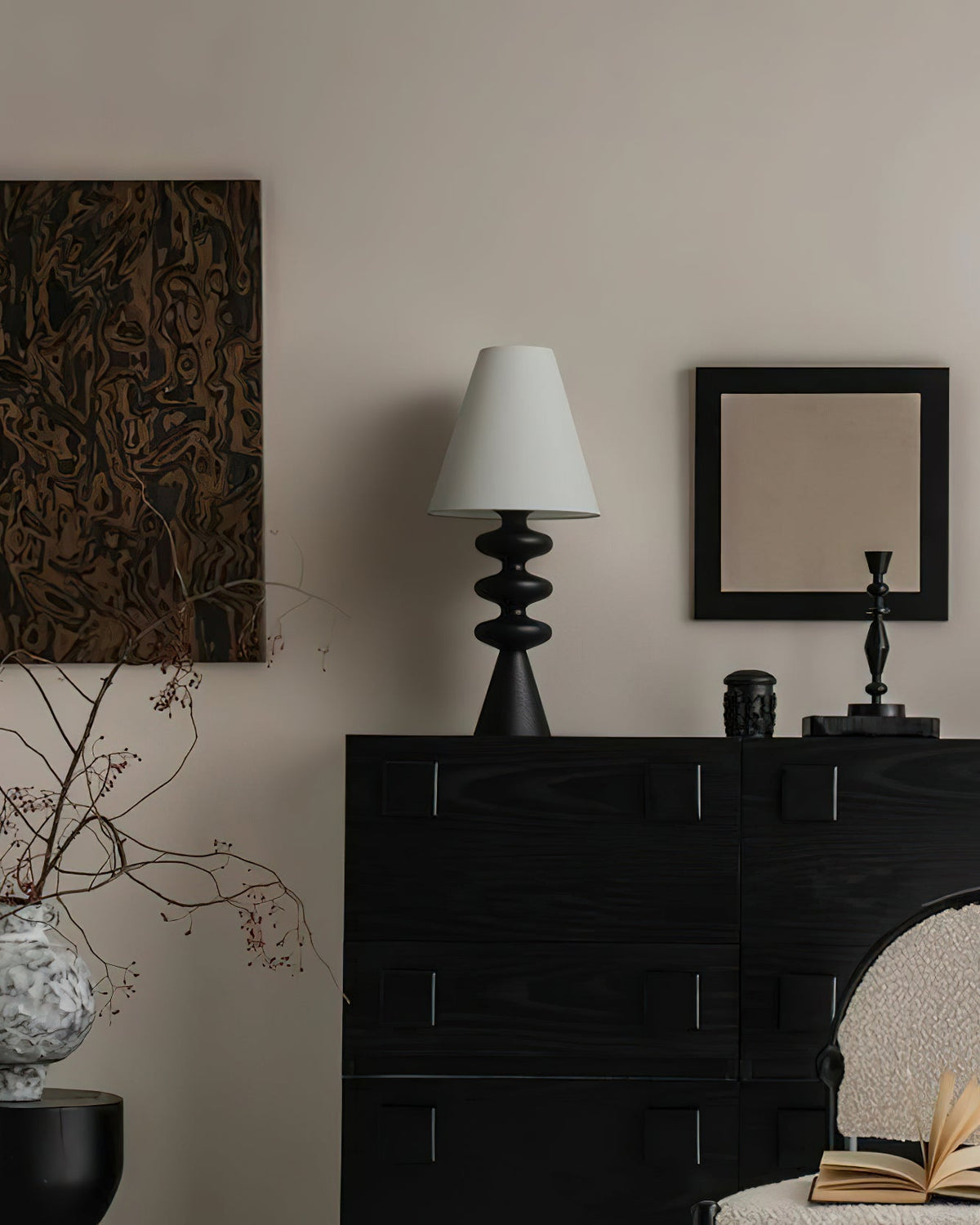 Ondelle Sculpted Wood Table Lamp