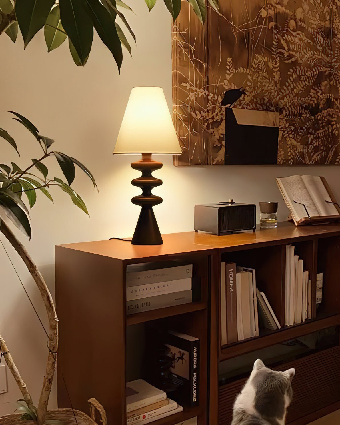 Ondelle Sculpted Wood Table Lamp