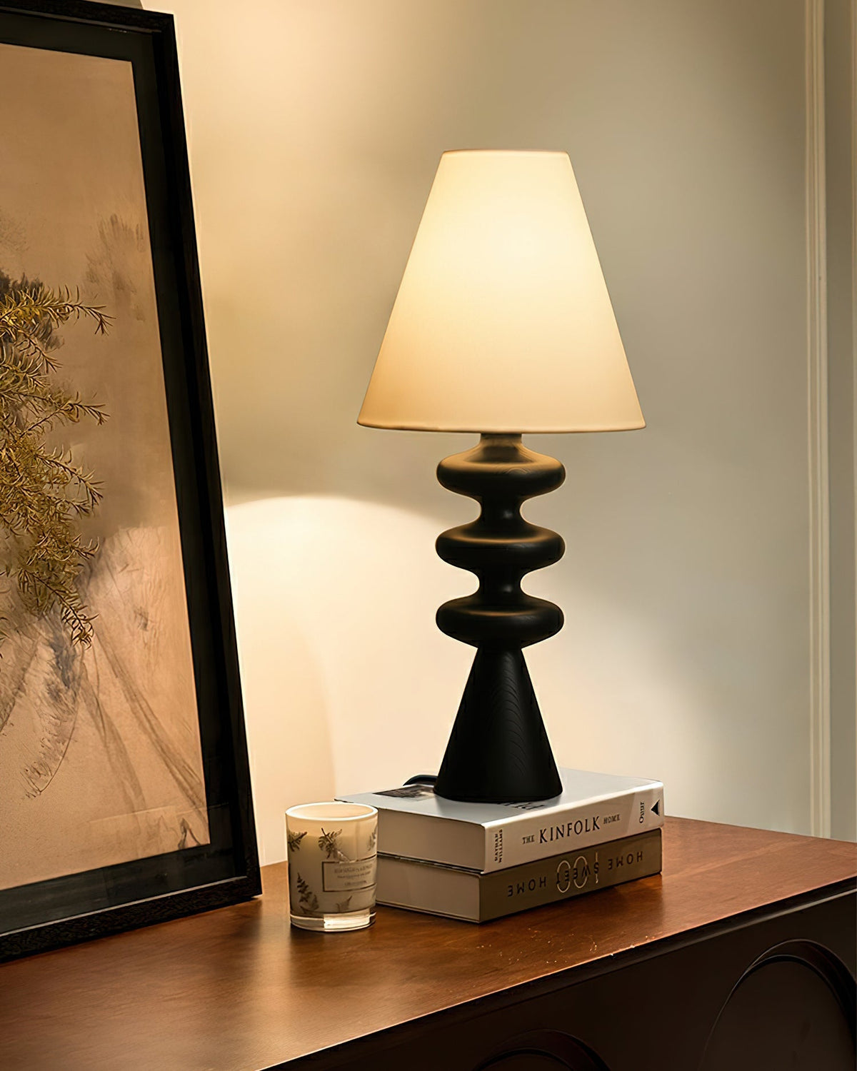 Ondelle Sculpted Wood Table Lamp