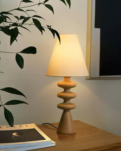 Ondelle Sculpted Wood Table Lamp