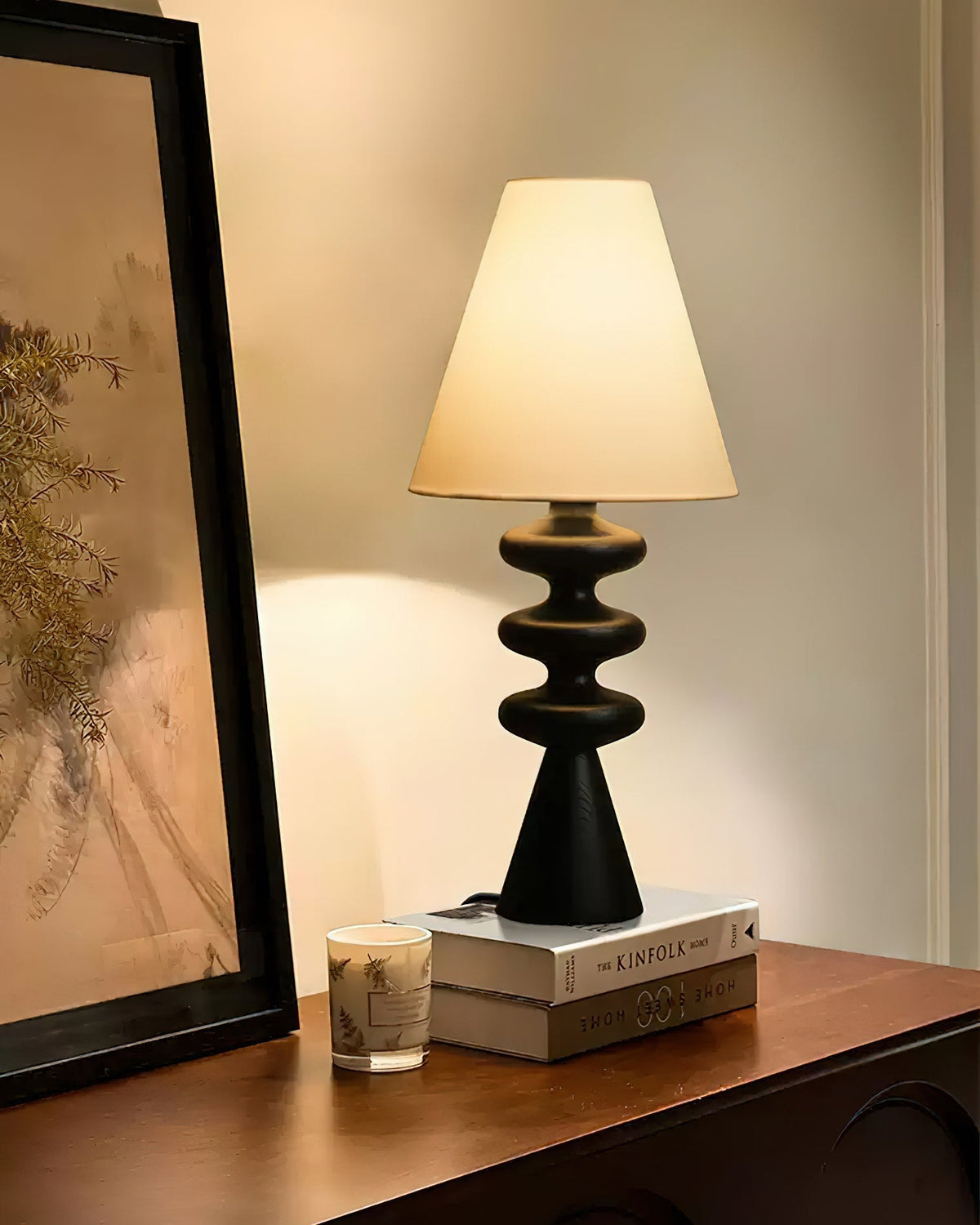 Ondelle Sculpted Wood Table Lamp