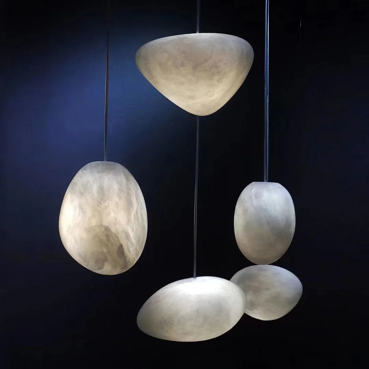 Orelisse Alabaster Pebble Pendant Light