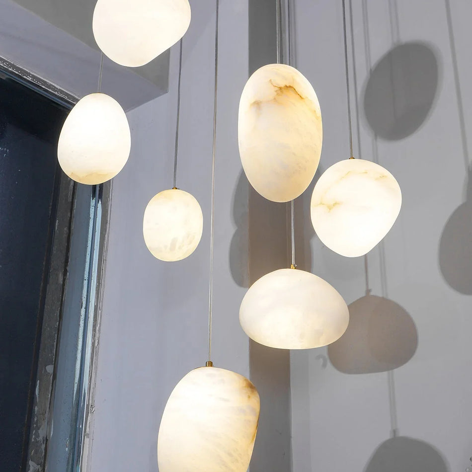 Orelisse Alabaster Pebble Pendant Light
