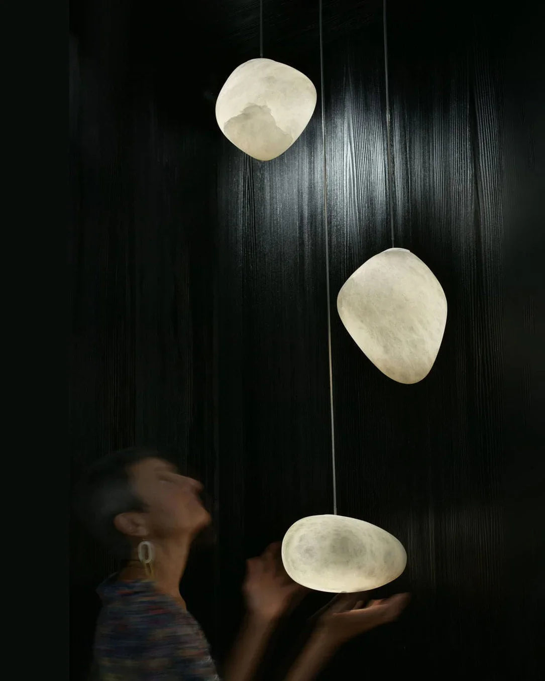 Orelisse Alabaster Pebble Pendant Light