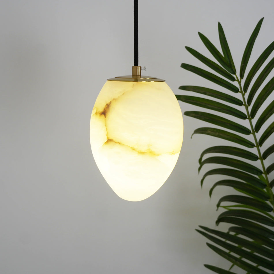 Orelisse Alabaster Pebble Pendant Light